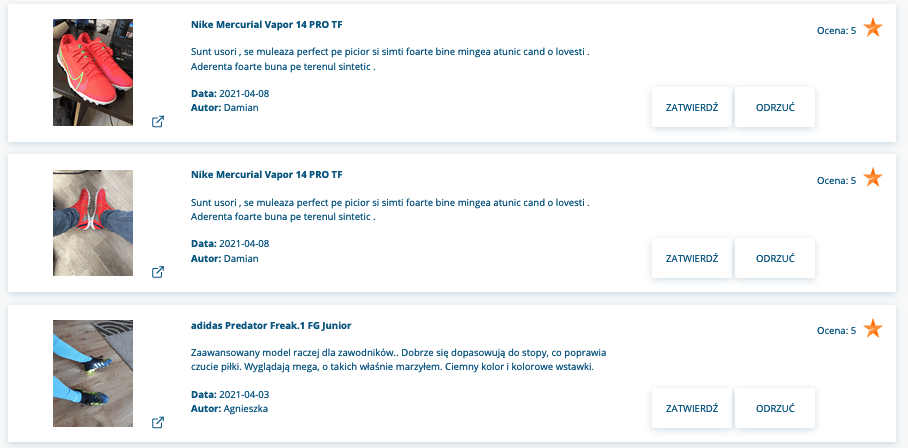 reviews list