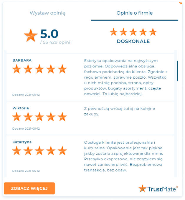 TrustMate modal product widget
